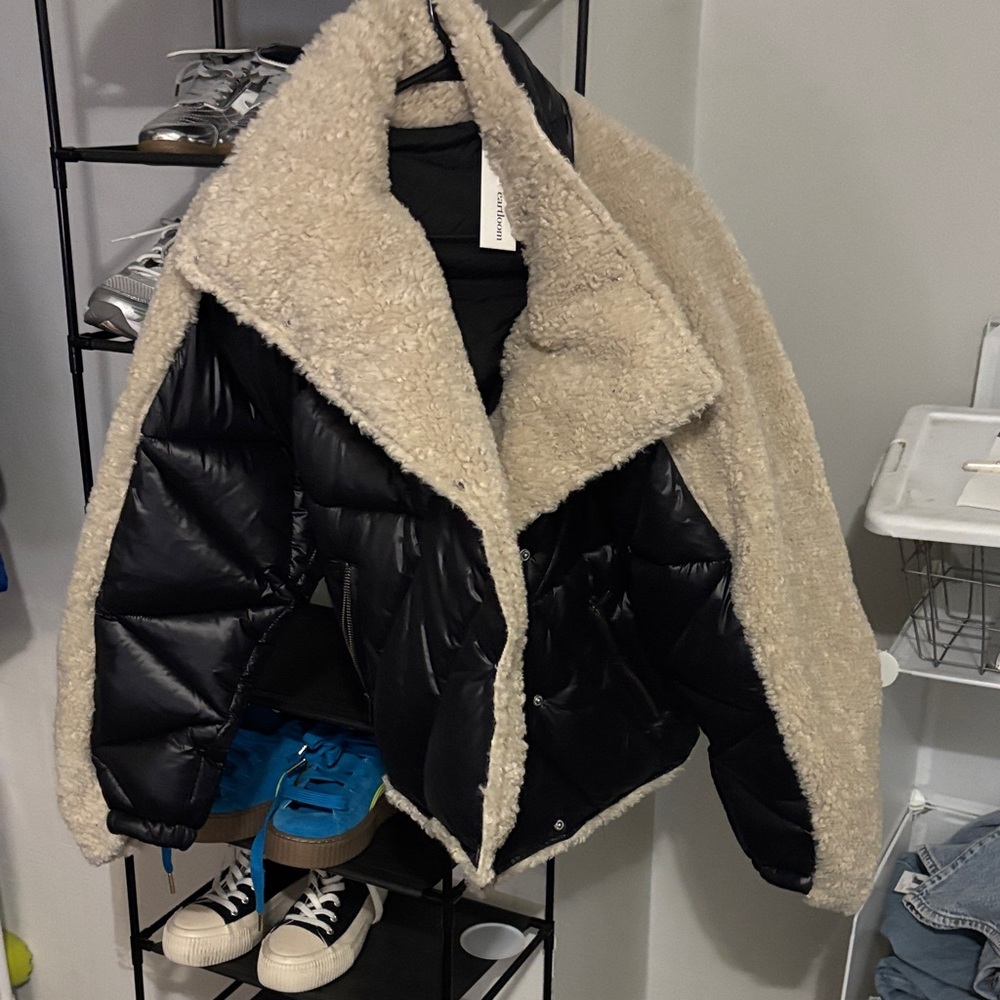 Women's Black and Cream Jacket